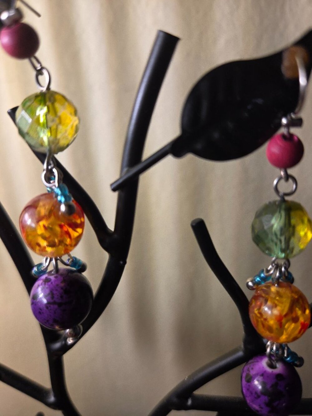 Colorful drop earrings